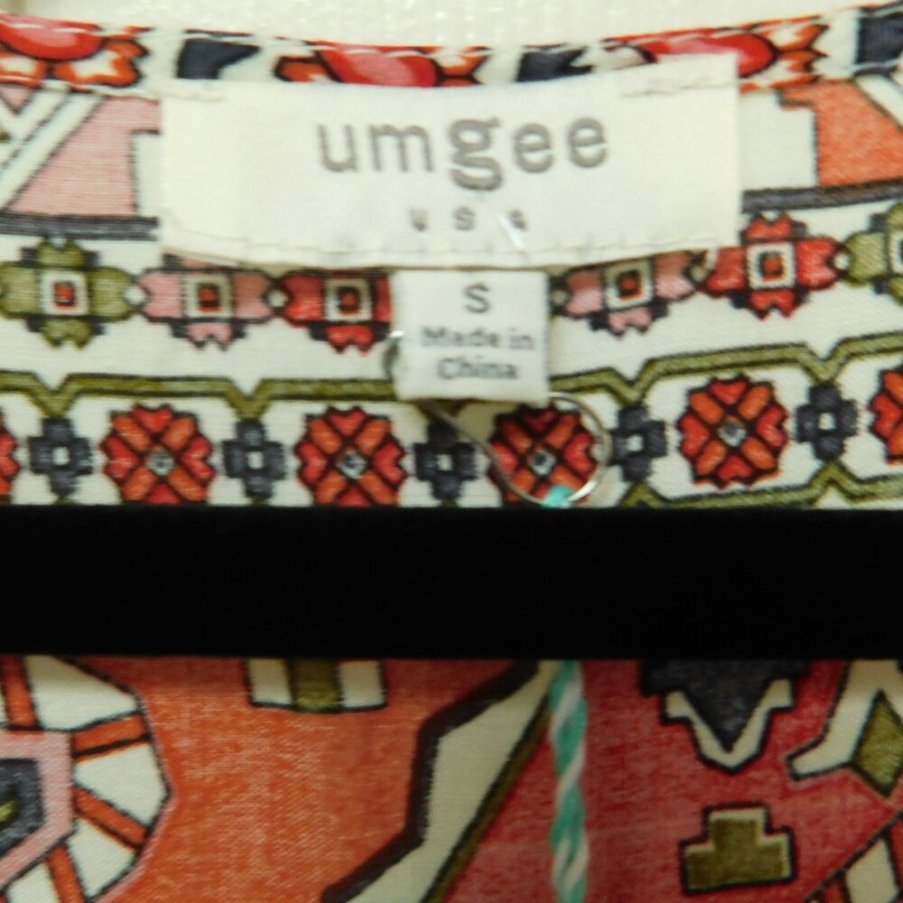 UMGEE USA Boho Hippie V-neck Bell Sleeve 3/4 Lightweight Womens Small - Picture 8 of 11
